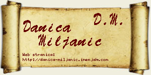 Danica Miljanić vizit kartica